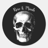 Skull Gothic Halloween Wedding Stickers (Vorderseite)