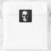 Skull Gothic Halloween Wedding Stickers Square (Tasche)