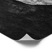 Skull Gothic Old Grunge Schwarz-Weiß-Textur Poster (Ecke)