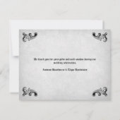 Skull Gothic Wedding Dankeskarte (Rückseite)