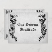 Skull Gothic Wedding Dankeskarte (Vorne/Hinten)