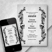 Skull Gothic Wedding Einladung