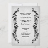Skull Gothic Wedding Einladung (Vorderseite)