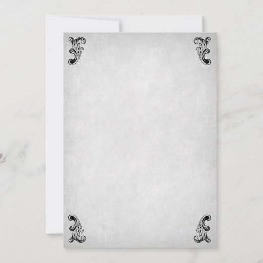 Skull Gothic Wedding Einladung (Rückseite)