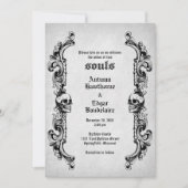 Skull Gothic Wedding Einladung (Vorderseite)