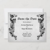 Skull Gothic Wedding Save The Date (Vorderseite)