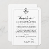 Skull Gothic Wedding Vielen Dank Empfang Card Begleitkarte (Vorne/Hinten)
