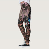 Skull Gothies Floral Romantic Skeleton Leg Leggings (Links)