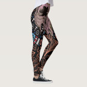 Skull Gothies Floral Romantic Skeleton Leg Leggings (Rechts)