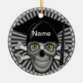 Skull Grad Keramik Ornament (Vorne)