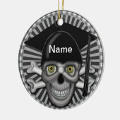 Skull Grad Keramik Ornament (Links)