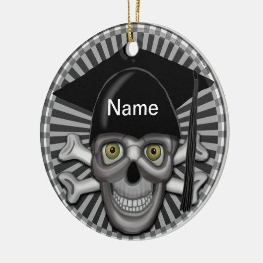 Skull Grad Keramik Ornament (Links)