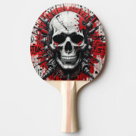Skull Graffiti Ping Pong Paddle Tischtennis Schläger