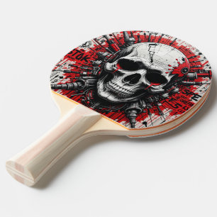 Skull Graffiti Ping Pong Paddle Tischtennis Schläger
