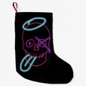 Skull-Graffiti - Rosa, Lila, Blau und Schwarz Kleiner Weihnachtsstrumpf (Vorderseite)