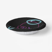 Skull-Graffiti - Rosa, Lila, Blau und Schwarz Pappteller (Gewinkelt)