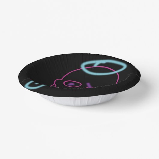 Skull-Graffiti - Rosa, Lila, Blau und Schwarz Pappteller (Gewinkelt)