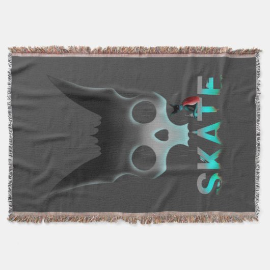 Skull Graffiti Skater Cat Decke (Vorderseite)