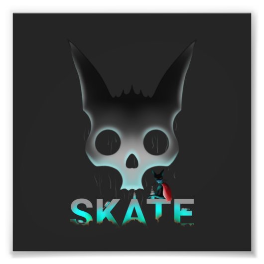 Skull Graffiti Skater Cat Fotodruck (Vorne)