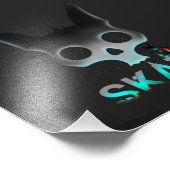 Skull Graffiti Skater Cat Fotodruck (Ecke)