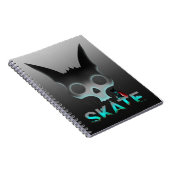 Skull Graffiti Skater Cat Notizblock (Rechte Seite)