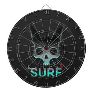 Skull Graffiti Surf Cat Dartscheibe