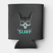 Skull Graffiti Surf Cat Dosenkühler (Vorderseite)