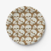 Skull-Grafikmuster-Design Pappteller (Vorderseite)