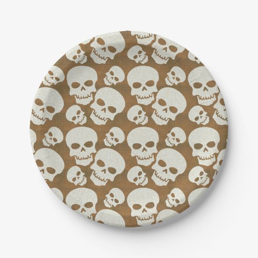 Skull-Grafikmuster-Design Pappteller (Vorderseite)