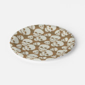 Skull-Grafikmuster-Design Pappteller (Schrägansicht)