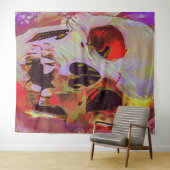 Skull-Grafiktapestry Wandteppich (Beispiel (Horizontal))