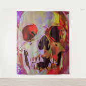 Skull-Grafiktapestry Wandteppich (Vorderseite)
