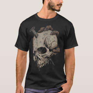Skull Graphic Tee Musician Skeleton Party Festival