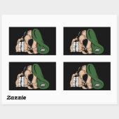 Skull Green Beret Rechteckiger Aufkleber (Blatt)
