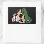 Skull Green Beret Rechteckiger Aufkleber (Tasche)