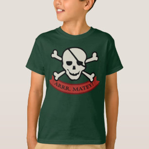 Skull - Green Kids' Basic Hanes Tagless T - Shirt