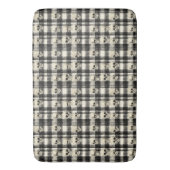 Skull Grid - Makrogeometrie in Monochrom Badematte (Vorderseite Vertikal)