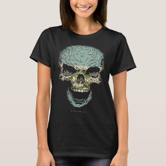 Skull Guatemala Flag Skeleton Guatemalan Roots T-Shirt (Vorderseite)