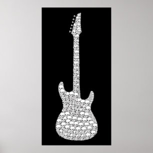 Skull Guitar Poster