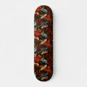 Skull Gun Sand Rose Graffiti Muster Skateboard (Vorne)