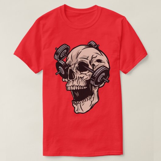 Skull Gym Gym Workout Design T-Shirt (Design vorne)