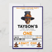 Skull Halloween 1. Geburtstag Kostüm Party Einladung (Vorderseite)