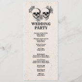 Skull Halloween Begrüßungsfeier Programm (Rückseite)