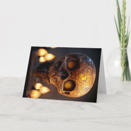 Skull Halloween Card Karte