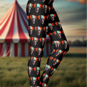 Skull Halloween Clownpattern Schwarze Leggings