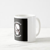Skull Halloween Dark Black Beängstigend Kaffeetasse (VorderseiteRechts)