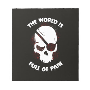 Skull Halloween Dark Black Beängstigend Notizblock