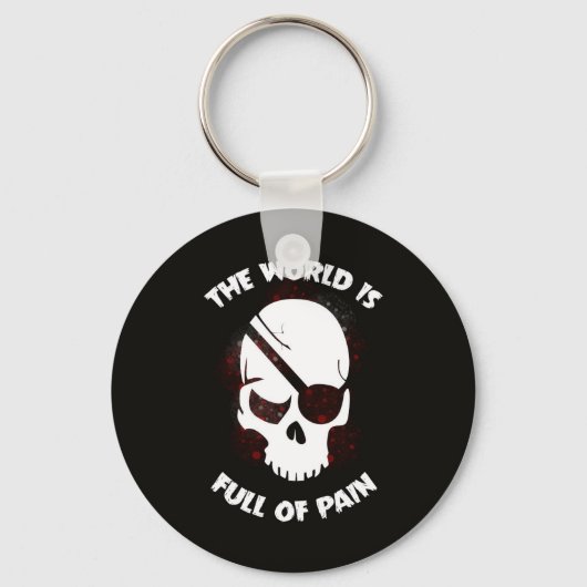 Skull Halloween Dark Black Beängstigend Schlüsselanhänger (Vorderseite)