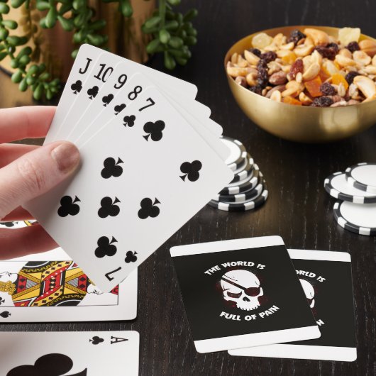 Skull Halloween Dark Black Beängstigend Spielkarten (In Situ)