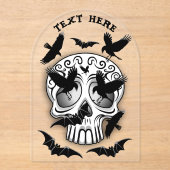 Skull Halloween Dekorative Calaveras Acryleinladungen (Vorderseite)